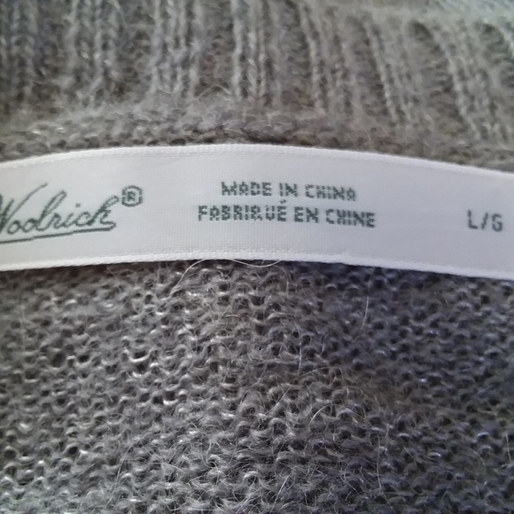 Ladies Woolrich Gray Owl Sweater Large - Picture 7 of 8